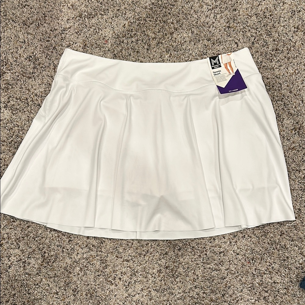 Members Mark White Tennis Skort NWT